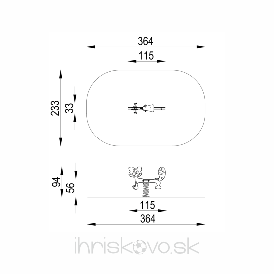 Pružinová hojdačka MAČIČKA