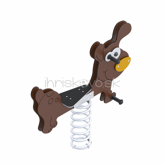 Pružinová hojdačka PSÍK HNEDÝ