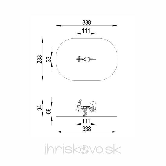 Pružinová hojdačka SKÚTER